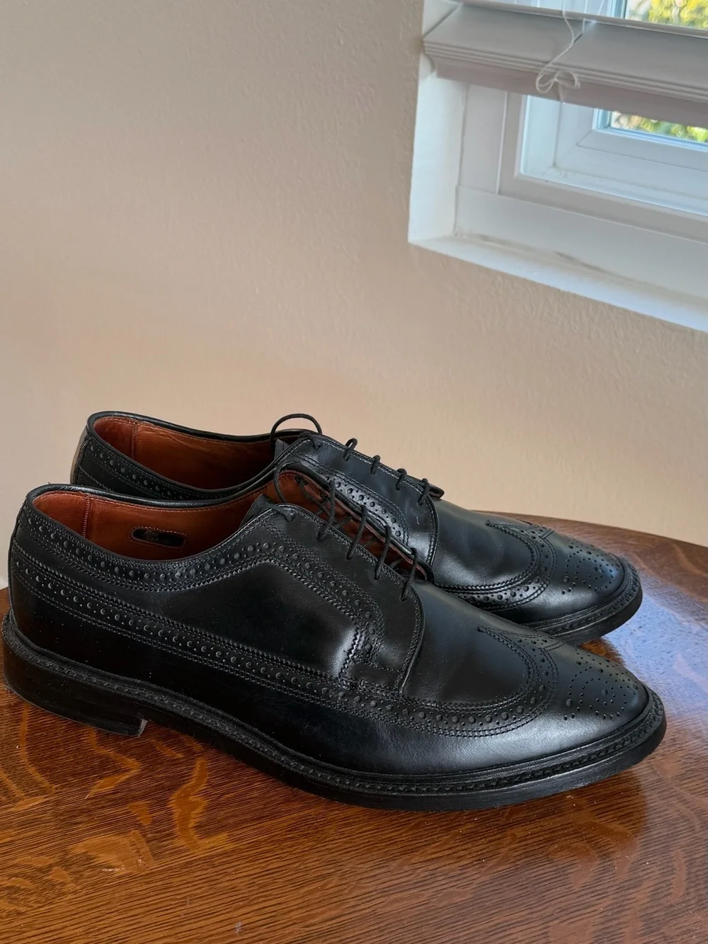 Allen Edmonds Men MacNeil Wing Black-Handcrafted in USA 12 D